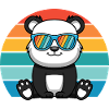 Asian Panda Bear Retro Sunglasses Panda