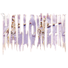 Icy Halloween Lettering Skeleton Gothic