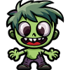 Zombie Halloween Cute Comic