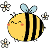 Buzzing with Joy – Kawaii Bee & Blossoms