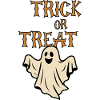 Trick oder Treat Geister Halloween Retro