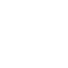 White Dog Skull and Silhouette