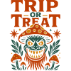 Trip oder Treat Psychedelisches Pilzmonster