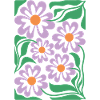 Lila Blumen Muster Boho Flora 