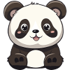 Soft and Charming Cartoon Panda