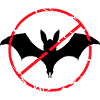 Keine Fledermäuse Schild verboten Halloween lustig