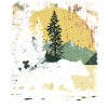 Retro Outdoor Wilderness Bear Trees