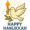 Happy Hanukkah Pigeon Dove of Peace 