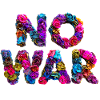 Flower letters NO WAR, No War