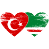 Turkey Chechnya Flag Heart