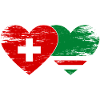 Switzerland Chechnya Flag Heart used