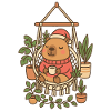Cozy Capybara Christmas – Boho Hygge Style ☕