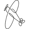 Propeller Plane Sketch – Classic Flight Motif