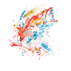 Fish Paint Blobs