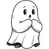 Funny Ghost with Open Mouth - Halloween