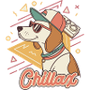 Chillax Dog Retro