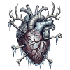 Heart with arrows drop