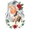 Chola Roses Tattoo Style