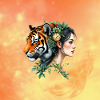 Floral Tiger Lady with Watch