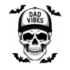 Dad Vibes Crâne avec Chauves-souris
