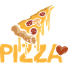 Pizza Love lettering