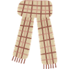 Beige Plaid Scarf Cozy Knit