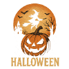 Halloween Pumpkin Silhouette Moon