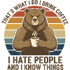 Bear Coffee Rebel Retro