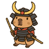 Samurai Capybara – Brave & Serene ⚔️🦫