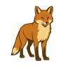 Playful Fox Cartoon