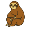 Sloth Cuddle Charm Illustration