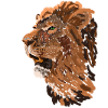 Lion head in brush style