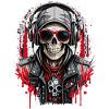 Skull headphones & skull rock goggles