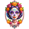 Mexican Dia de Muertos Sugar skull