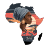 Africa Continent Silhouette Afro Woman Profile