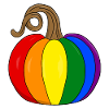 Rainbow Pumpkin PopArt