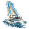 Segelboot im Wellenrauschen