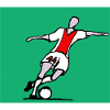 Vibrant Soccer Sprint: Red Jersey Player