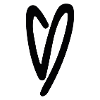 Hand-drawn heart line design