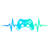 Gamer Herzschlag Gaming Controller Gamepad Zocker