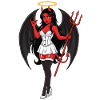 Devil Angel with Halo and Staff