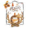 Autumn Hedgehog Leaves Frame