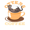 Coffee Sea Otter Cartoon