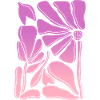 Flower power pink gradient