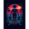 Astronaut Neon Sunset