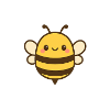 Kawaii Honey Bee Illustration