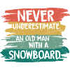 Never underestimate old snowboarder