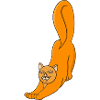 Stretching Orange Cat