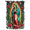 Madonna with Roses and Cacti