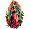 Virgen Guadalupe Rose Icon